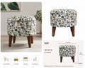 Floral Designer Ottoman Stool