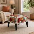 Designer Floral Ottoman Stool